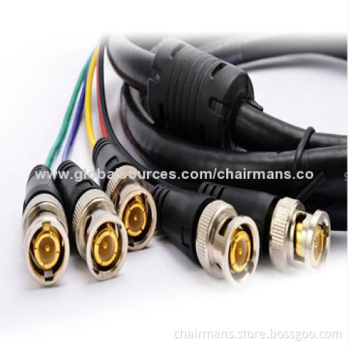 VGA to 5 BNC Monitor Cable with 1.8-50m, Gold-plated